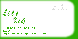 lili kik business card